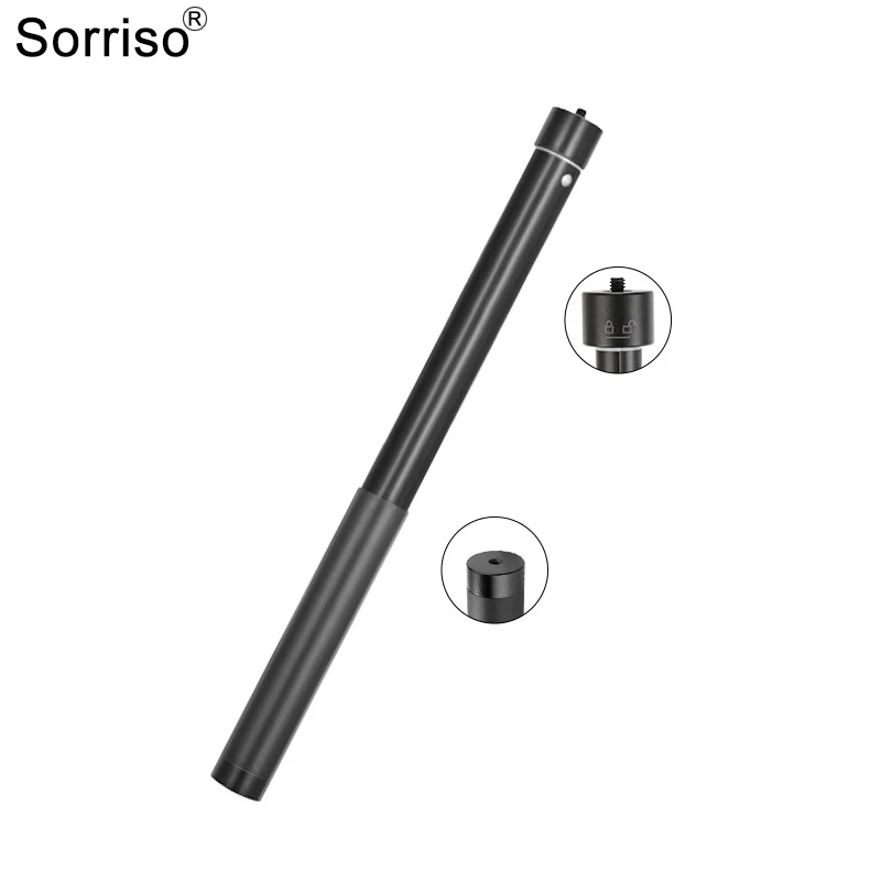 SORRISO 130 سنتيمتر Selfie عصا قابل للتعديل Gimbal تمديد القطب ل Gopro Insta360 DJI Feiyu عمل كاميرا حامل ميكروفون