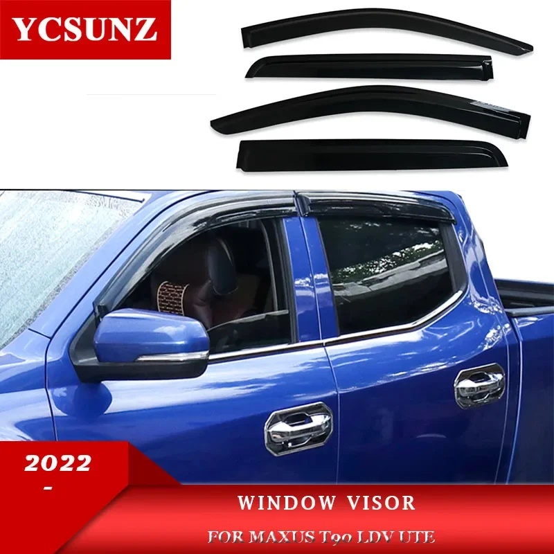 

Side Window Deflectors For Maxus T60 T90 Ldv Ute 2019 2020 2021 2022 Sun Rain Guards Deflectors Double Cabin Car Accessories