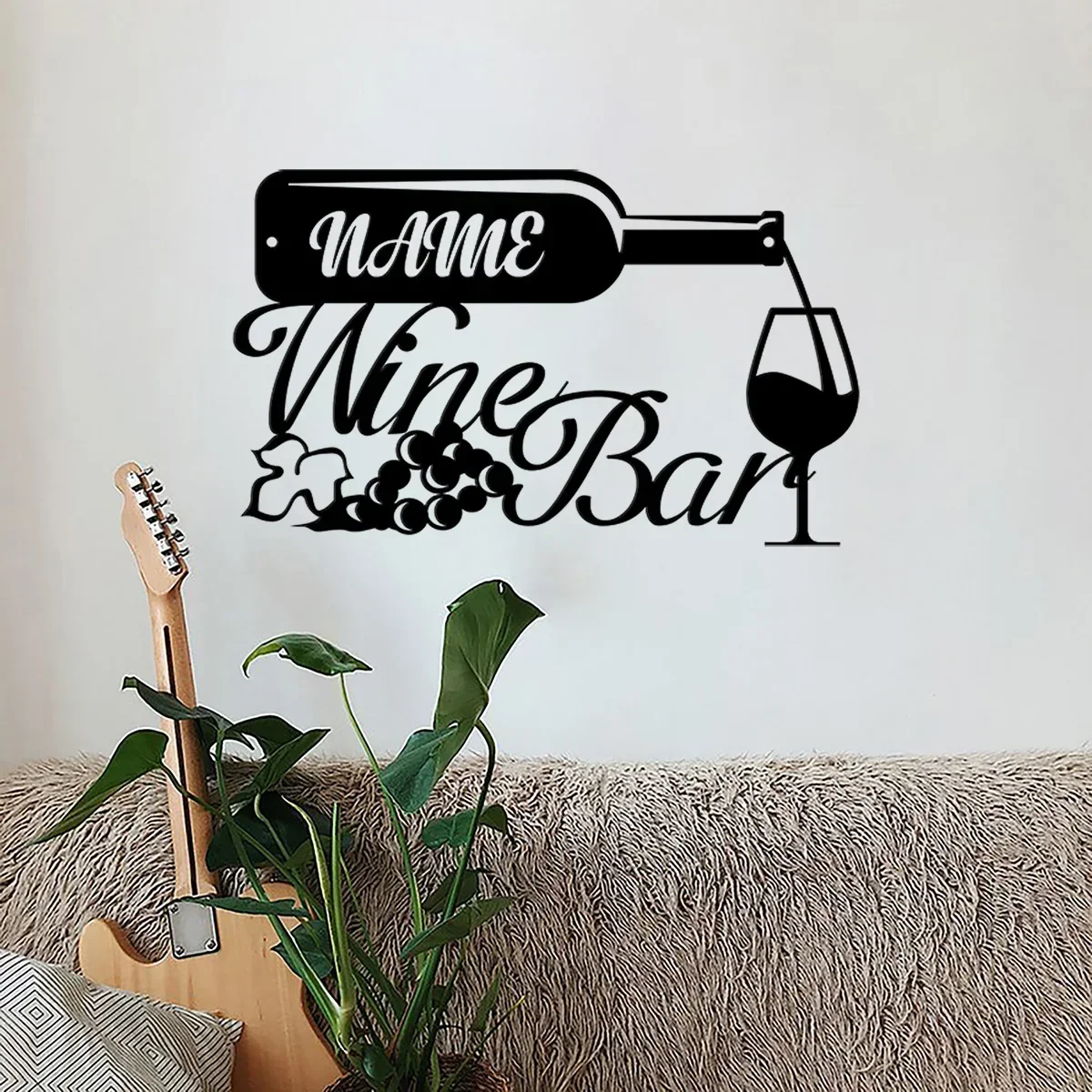 Custom Personalized Wine Bar Sign: This Metal Wall Art Is An Ideal Addition To Your Home,adding A Touch of Elegance To Any Space