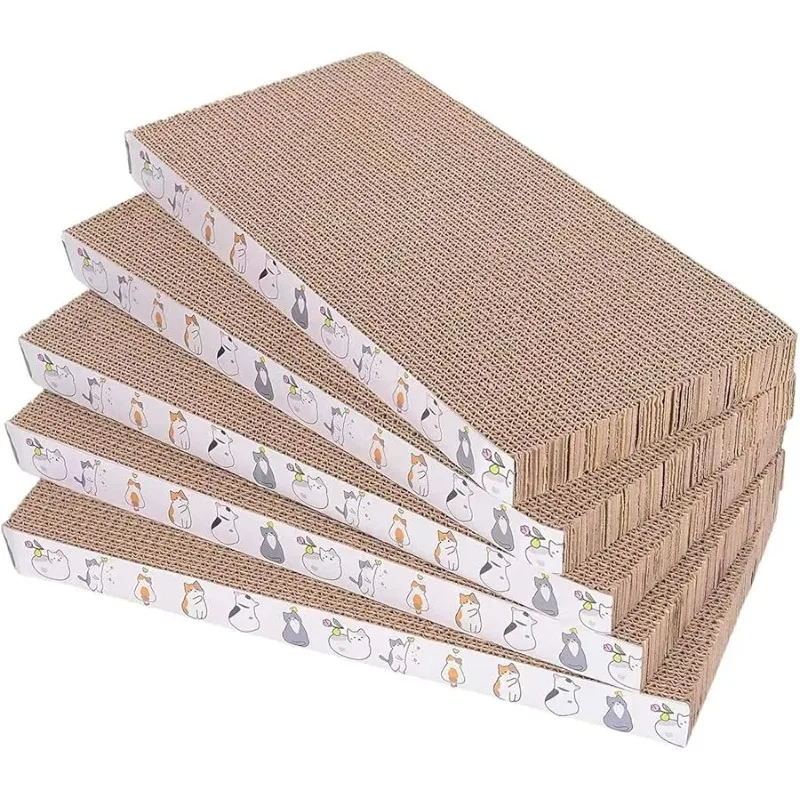 

5 Packs cat Scratcher Toys Reversible Scratching Post Board for Indoor Cats Cardboard pad Sleep Play and Grind Claws