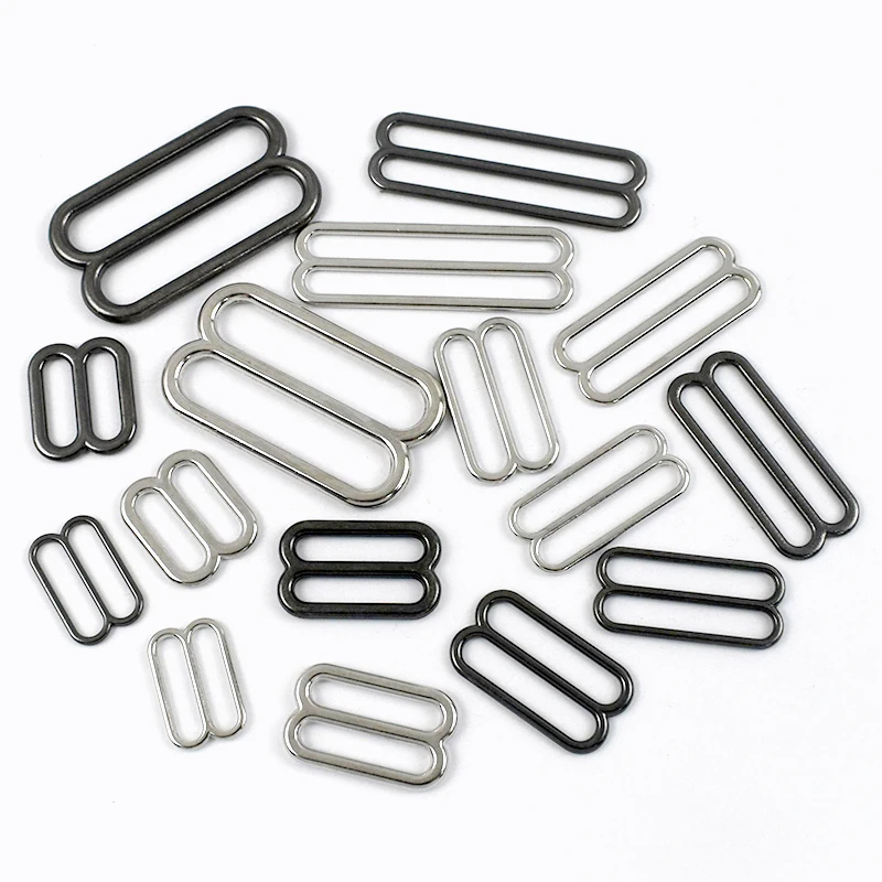 

30/50Pcs 6-50mm Bra Shouder Strap Buckle Metal Tri-Glide Clasp 8-shaped Ring Hook Bikini Adjust Buckles DIY Hardware Accessories
