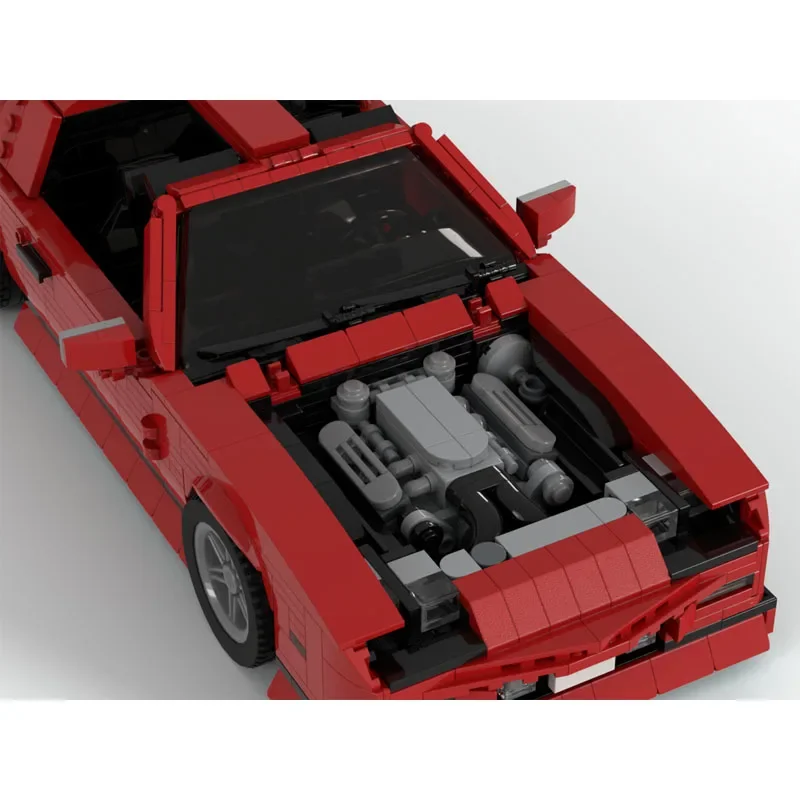 MOC- 186738   Rot Neue Supercar Baustein Modell 1384, Baustein Teile MOC Kreative Bausteine Kinder Geburtstag Spielzeug Geschenk