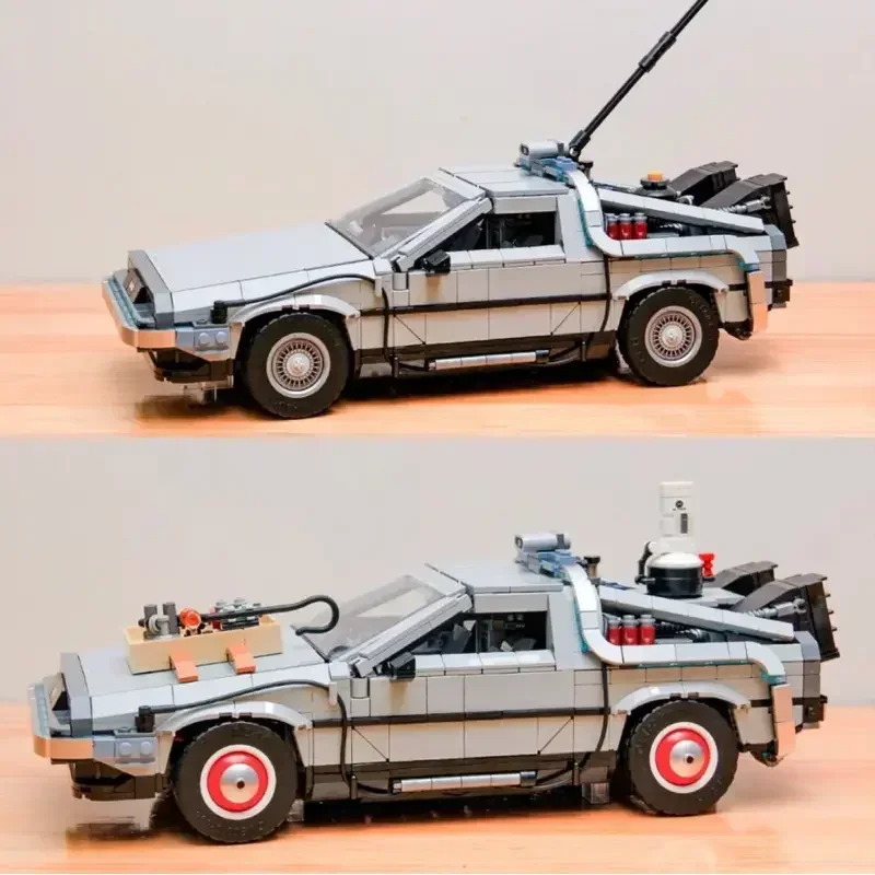 

Technical Back to the Future Time Machine 1872Pcs 10300 DeLorean DMC-12 Building Blocks with 2 Figures Model Car Bricks Toy Gift