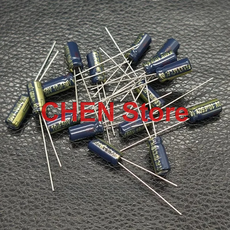 100個-ロット-純正マツシタfc-10uf-50v-5x11mm-105c-50v10uf-電解コンデンサ-送料無料