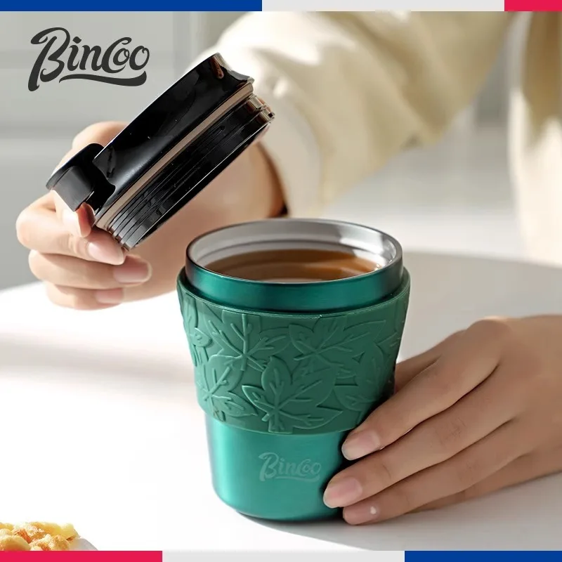 Portable coffee cups with ceramic coating large capacity portable water cups stainless steel insulated mugs coffee cups