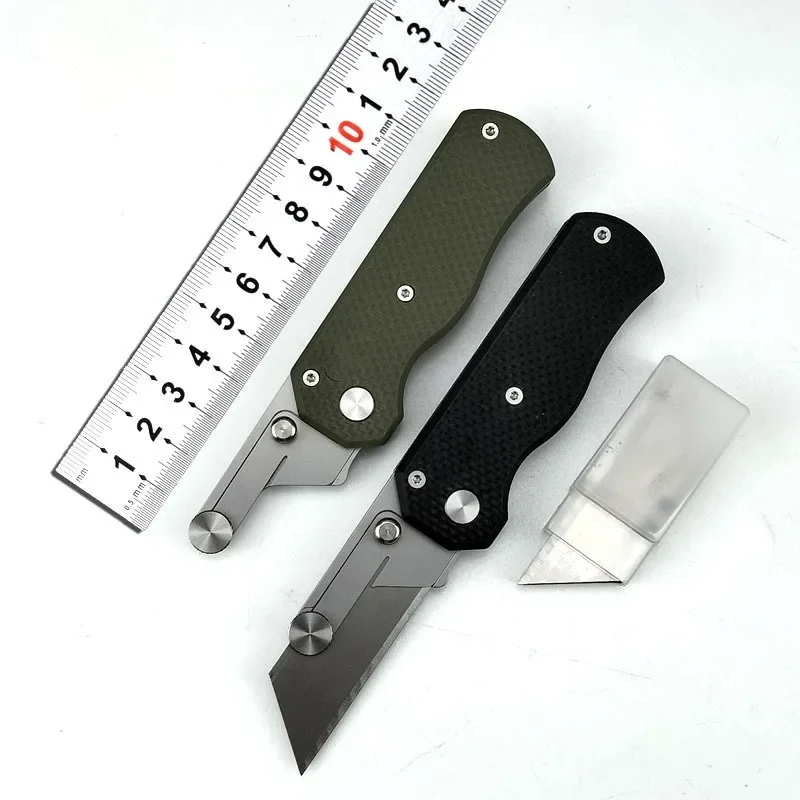 

420 steel G10 handle hand folding knife portable art knife high hardness unpacking with blade gift box