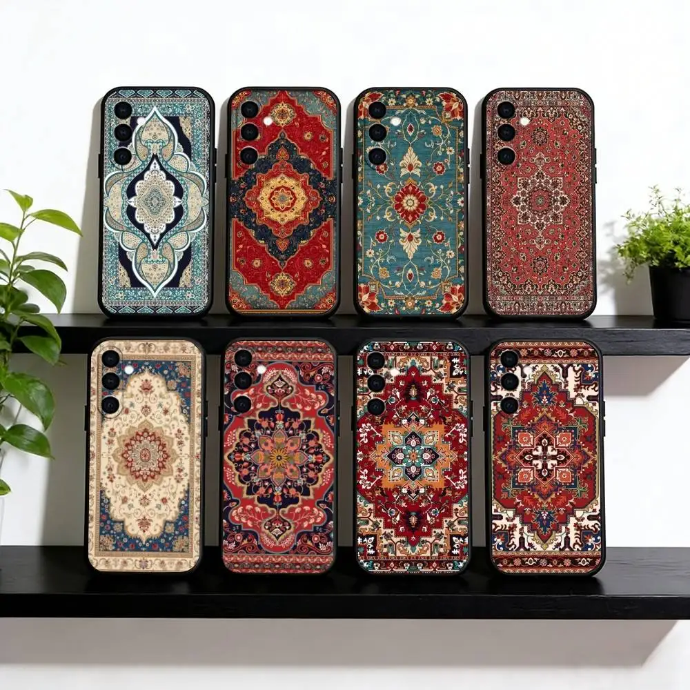 

Persian carpet Phone Case For Samsung Galaxy A73,A72,A71,A70,A53,A52,A51,Others Soft Black Cover