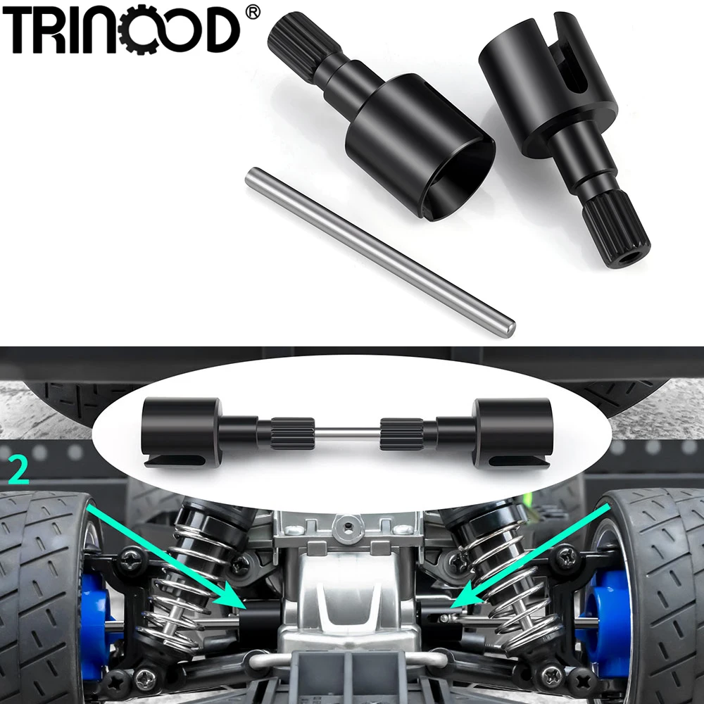 

TRINOOD 2PCS Steel Diff Cup Gearbox Joint Cup for Tamiya TA02 1/10 RC Model Drift Car Upgrade Parts