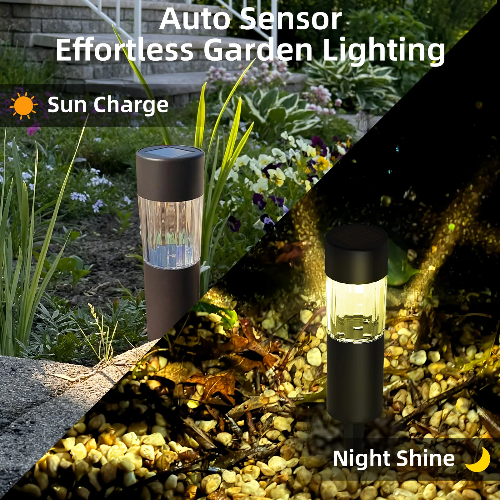 20 Pack Small Solar Pathway Lights Outdoor,Dusk To Dawn, Auto On/OFF,3000K Warm Solar Powered Outside Front Yard Lights