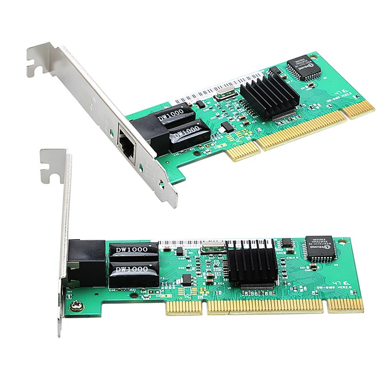 게이밍 적응형 PCI 기가비트 네트워크 카드 어댑터 PCI-이더넷 RJ-45 LAN 어댑터 RTL8169 게임용 PCI 카드 (PC 데스크탑 LAN 카드용)
