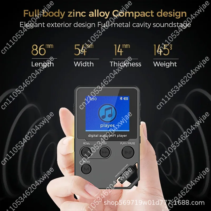 

C5 Bluetooth MP3 Player Portable HiFi Lossless Audio with 360° Scroll Wheel, 8GB Digital Music Player for Sports Travel