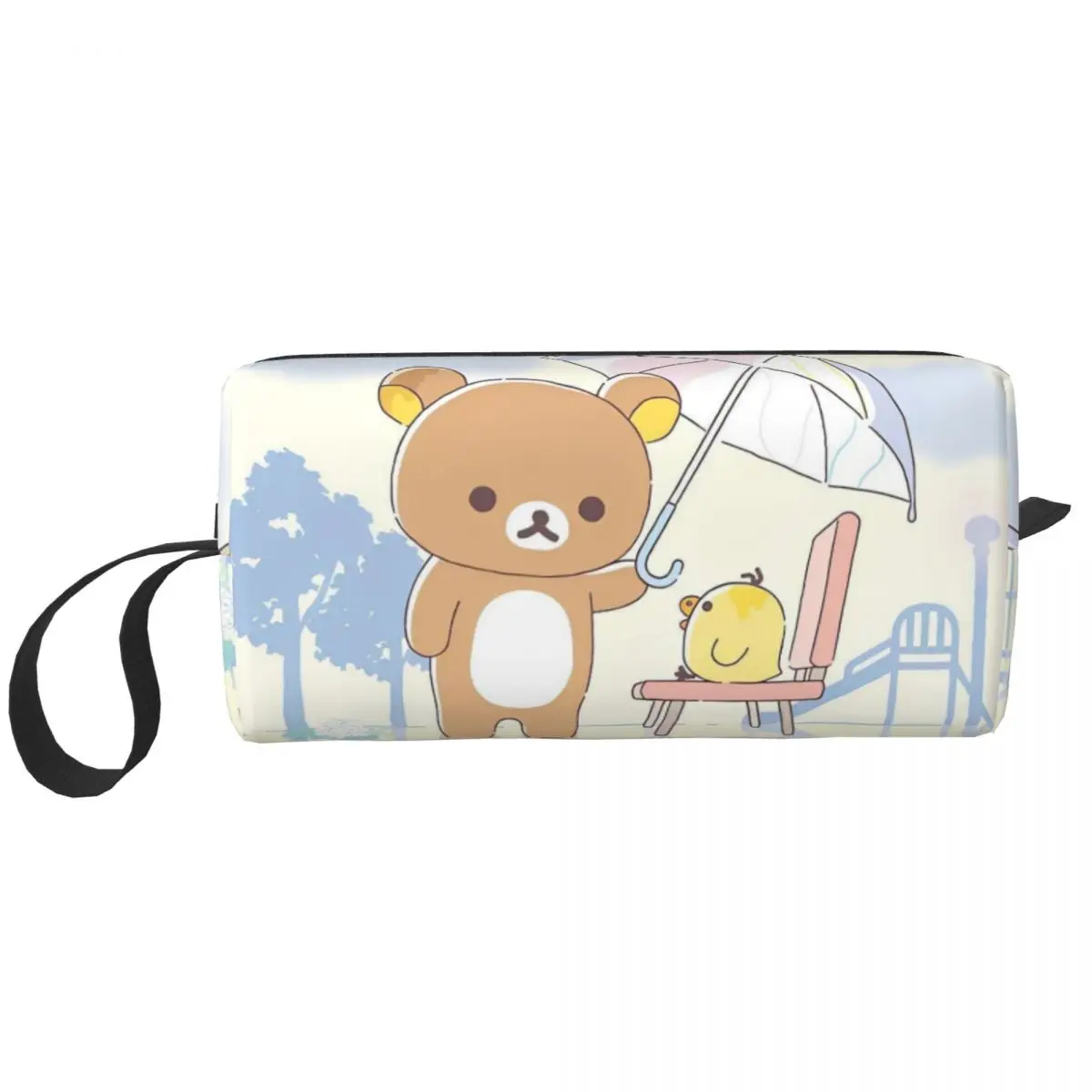 

Мультфильм Rilakkuma мультяшный медведь косметичка косметичка для мужчин и женщин сумка для туалетных принадлежностей аксессуары органайзер