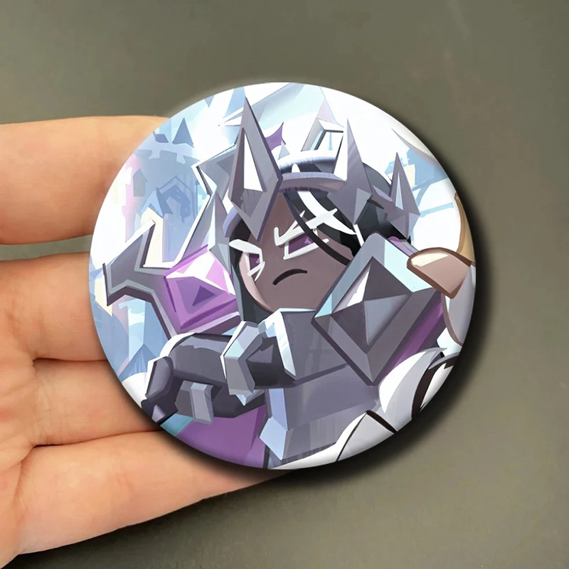 Game Character Dark Cacao Cookie Button Pin Cartoon Dark Cacao Cookie Brooch Creative Badge