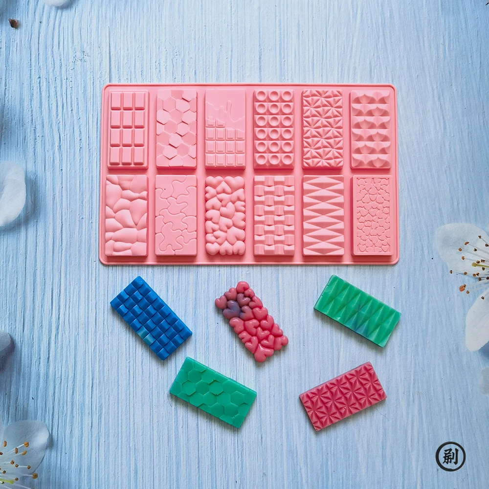 New Silicone Chocolate Mold 12 Cavity Break Apart Protein Candy Mould 3D DIY Biscuit Baking Tools Cake Decorating Mold