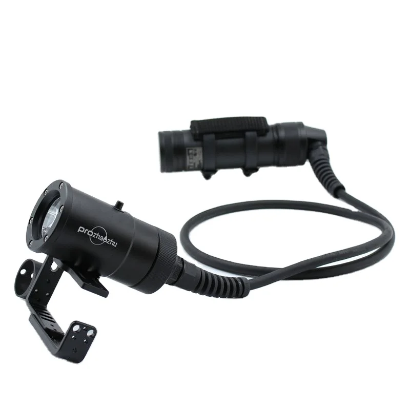 

DL-D09 2500 люмен перезаряжаемый IP68 150 м светильник для подводного плавания техническая боковая канистра для пещерных дайверов