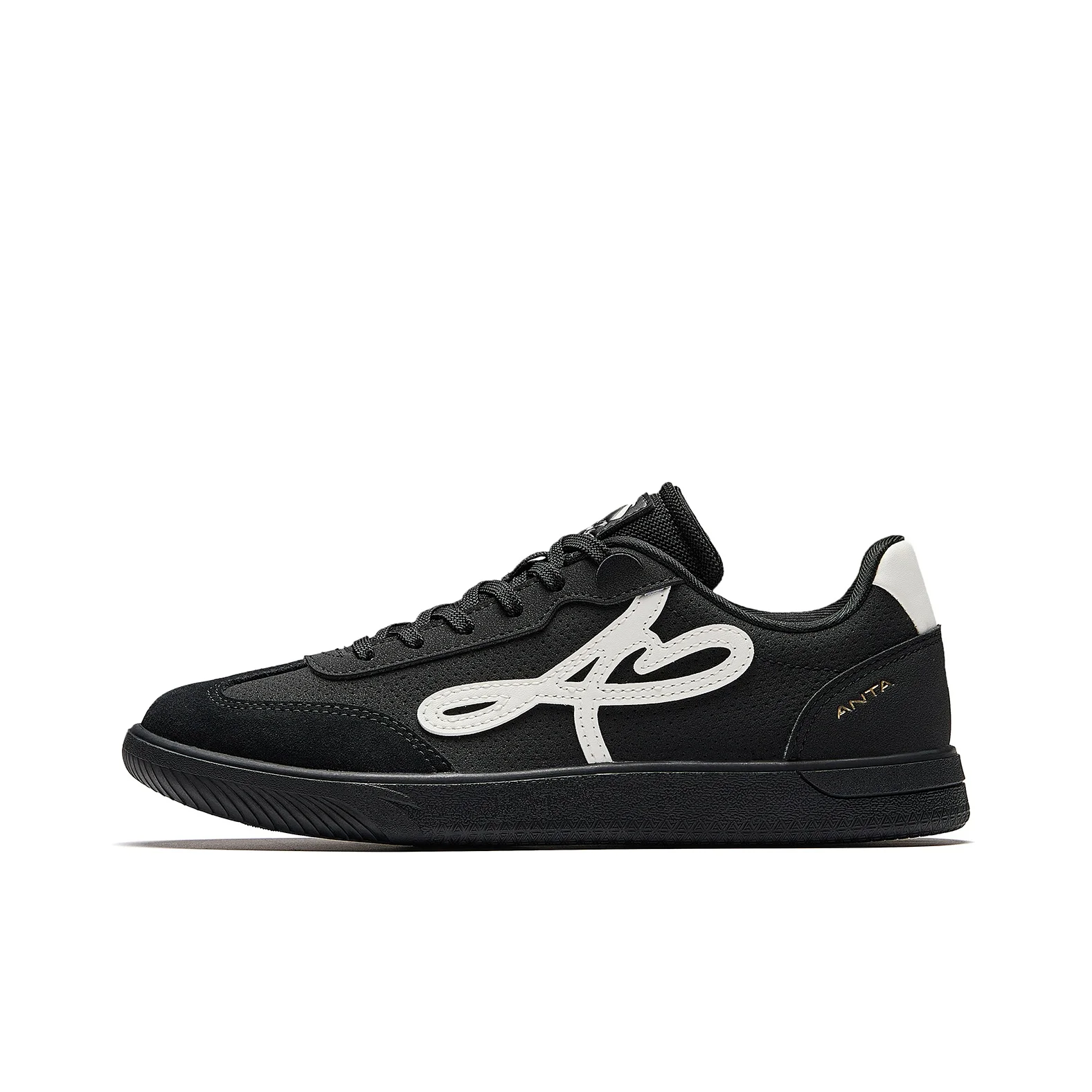 Anta Manchester Dance Slip Resistant Abrasion Resistant Low top Skateboard Shoes Women's Black White 922618009-10