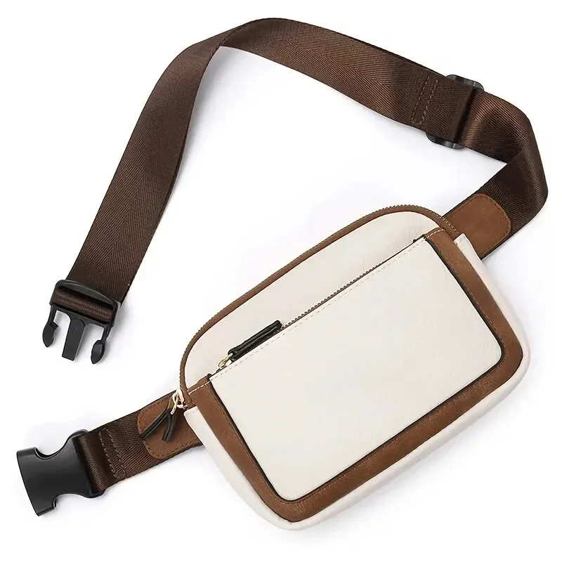 Taille Riem Tassen Voor Vrouwen Crossbody Heuptas Verstelbare Band Vegan Pu Lederen Vrouwen Messenger Handtas