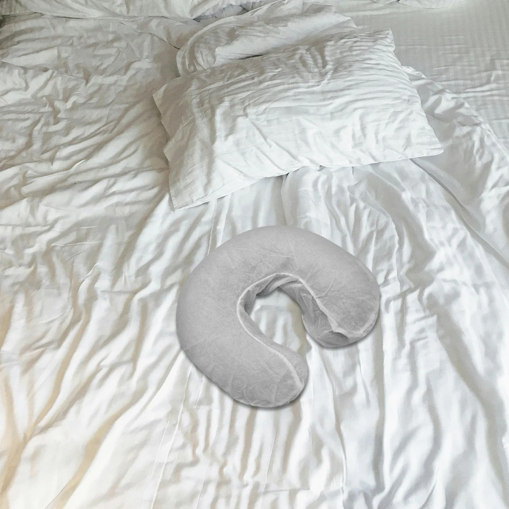 

50Pcs Disposable Non-Woven Fabric U Shaped Headrest Covers Elastic Breathable Hypoallergenic for Travel Spa Massage Hotel