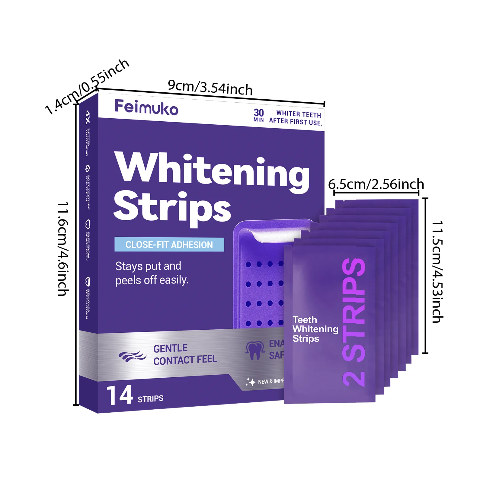 Purple Teeth Whitening Strips Oral Cleaning Removal Gel Improve Dental Yellowing Oral Care Brightening Patch Oral Care Daily Use image 6