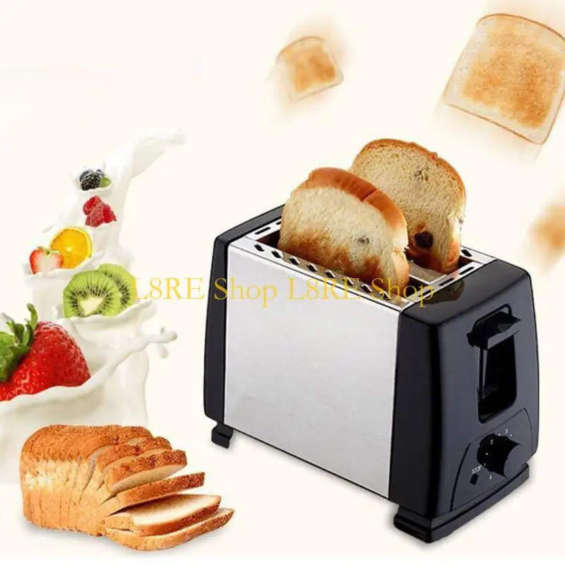 L8RE 2 SLICES TOASTERS Stainless Steels Slot Toasters พร้อมถาดเศษที่ถอดออกได้