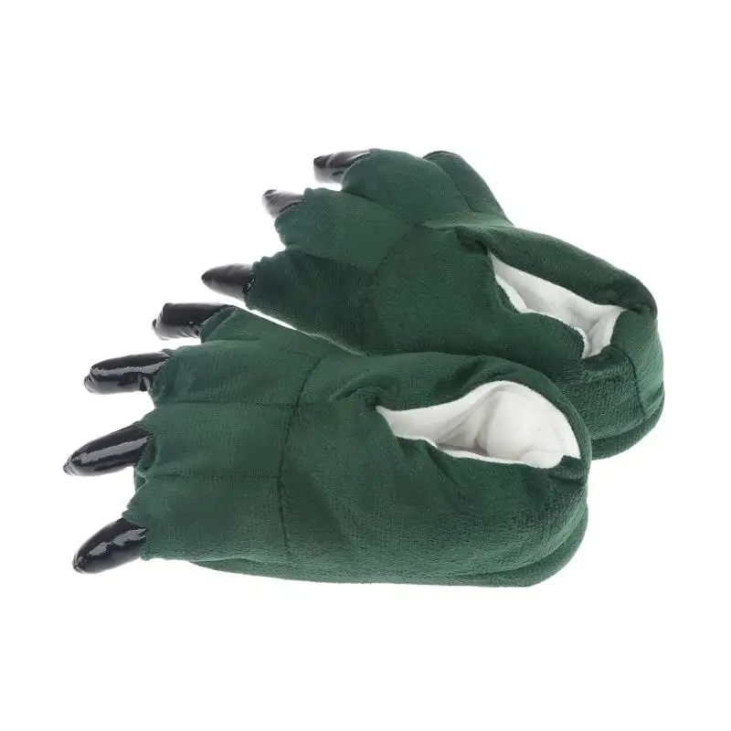 Winter Warm Soft Indoor Plush Slippers Women Men Funny Dinosaur Claw Paw Christmas Home Shoes Random Lining - view 5