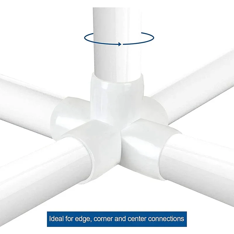 5pcs Inside Diameter 20-40mm 3/4/5/6-way PVC Pipe Three-Dimensional Connectors Water Supply Pipe Fittings Adapter Home DIY Tubes