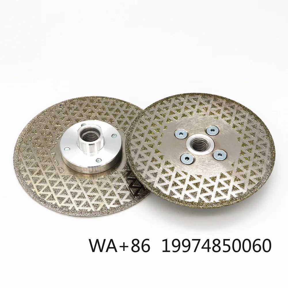 

125mm Saw Blade 5" Electroplated Diamond Cutting and Grinding Disc Marble With Double Grinding Sides M14 Flange Diamond Blade