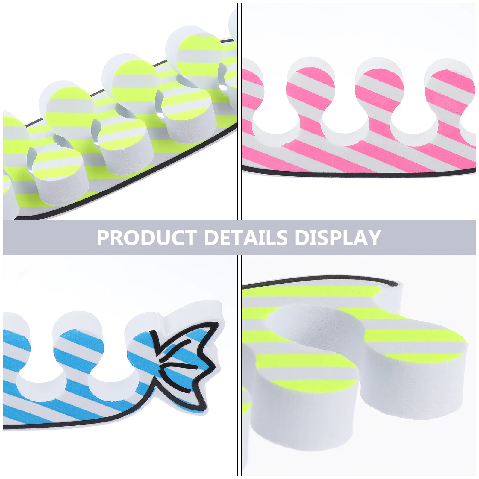 

24Pcs Toe Separators Creative Candy Shape Nail Art Pedicure Tool Toe Spacers Feet Stretchers Feet Pedicure Stretchers