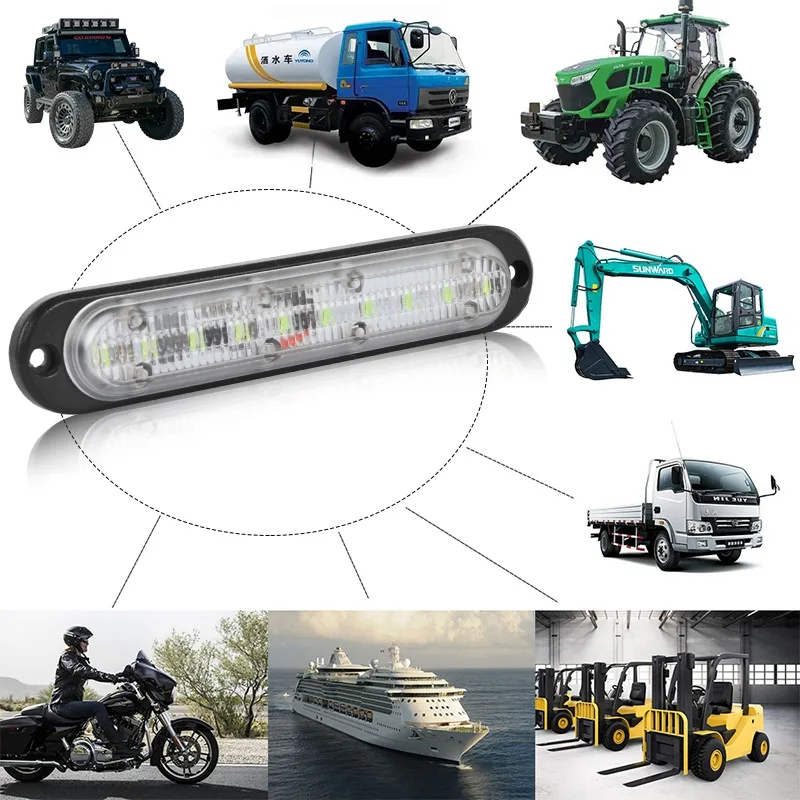 Factory Wholesale 2pcs 6inch Truck LED Side Marker Car SUV Offroad Tractor Indicator Amber Lamp Trailer Lorry Position Light