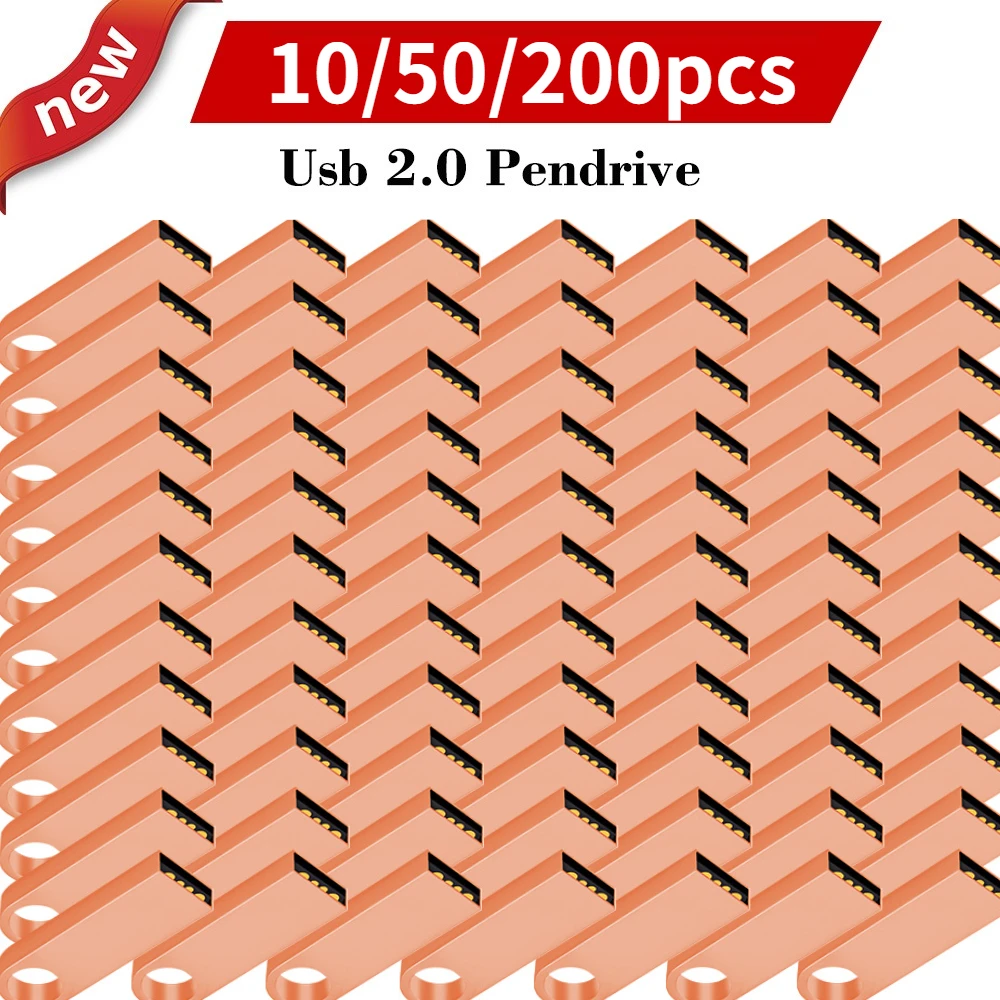 10/50/200PCS custom logo USB 2.0 Pendrive 64GB 32GB 16GB 8GB  Flash Drive 8GB 16GB 32GB 64GB 128GB Pen Drive Flash Drive Stick