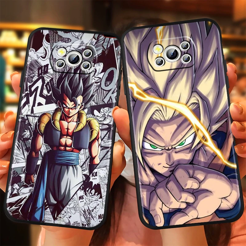 D-D-Dragons B-Balls Z Cartoon For Xiaomi Mi Poco F5 F4 F3 X6 X5 X4 X3 M6 M5 M5S M4 M3 C65 Pro GT NFC 5G Black Soft Phone Case