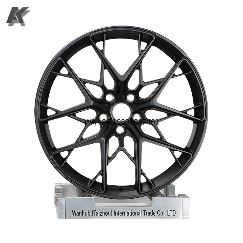 

Колесные диски Wangu Custom 16 17 18 19 20 21 22 дюйма, кованые, из сплава, 5x112 5x114.3 5x120, 5 спиц, матовый черный, вогнутые, для легковых автомобилей, модель Ff10