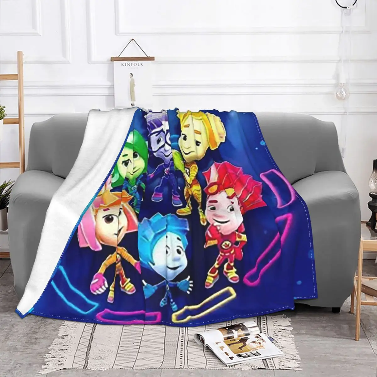 The Fixies Cartoon Velvet Throw Blanket cute anime kids children Blankets for Bedding Travel Lightweight Thin Plush Thin Quilt