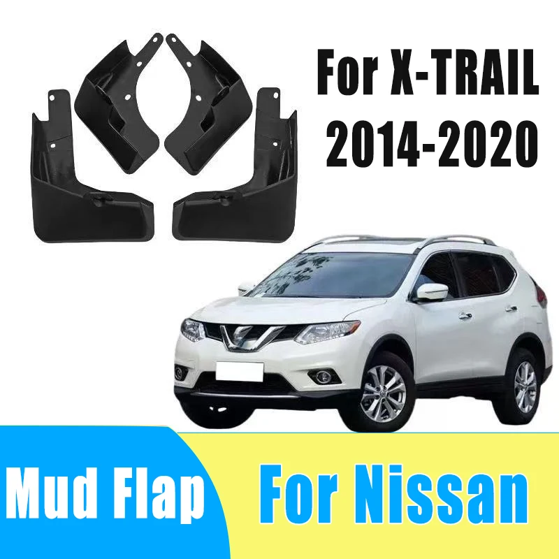 

4pcs Automotive Tire Mudguard Waterproof Prevent Mud Splashing Car Mud Flap Fender Trim Accessories For Nissan X-TRAIL 2014-2020