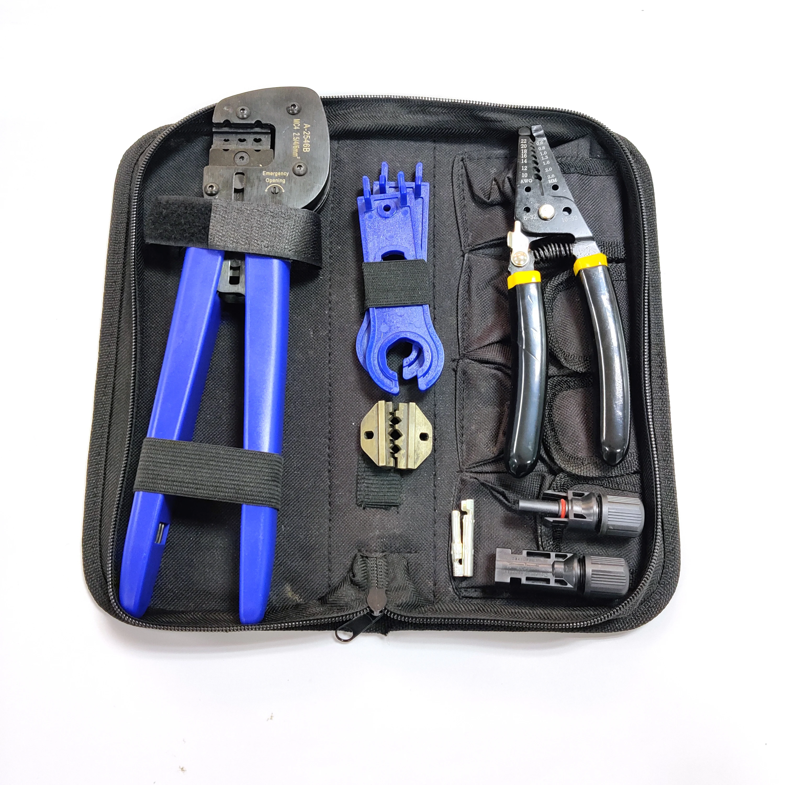Multipurpose 2.5mm 4mm 6mm Cable Locking Plier Crimping Tool Kit Connector Type
