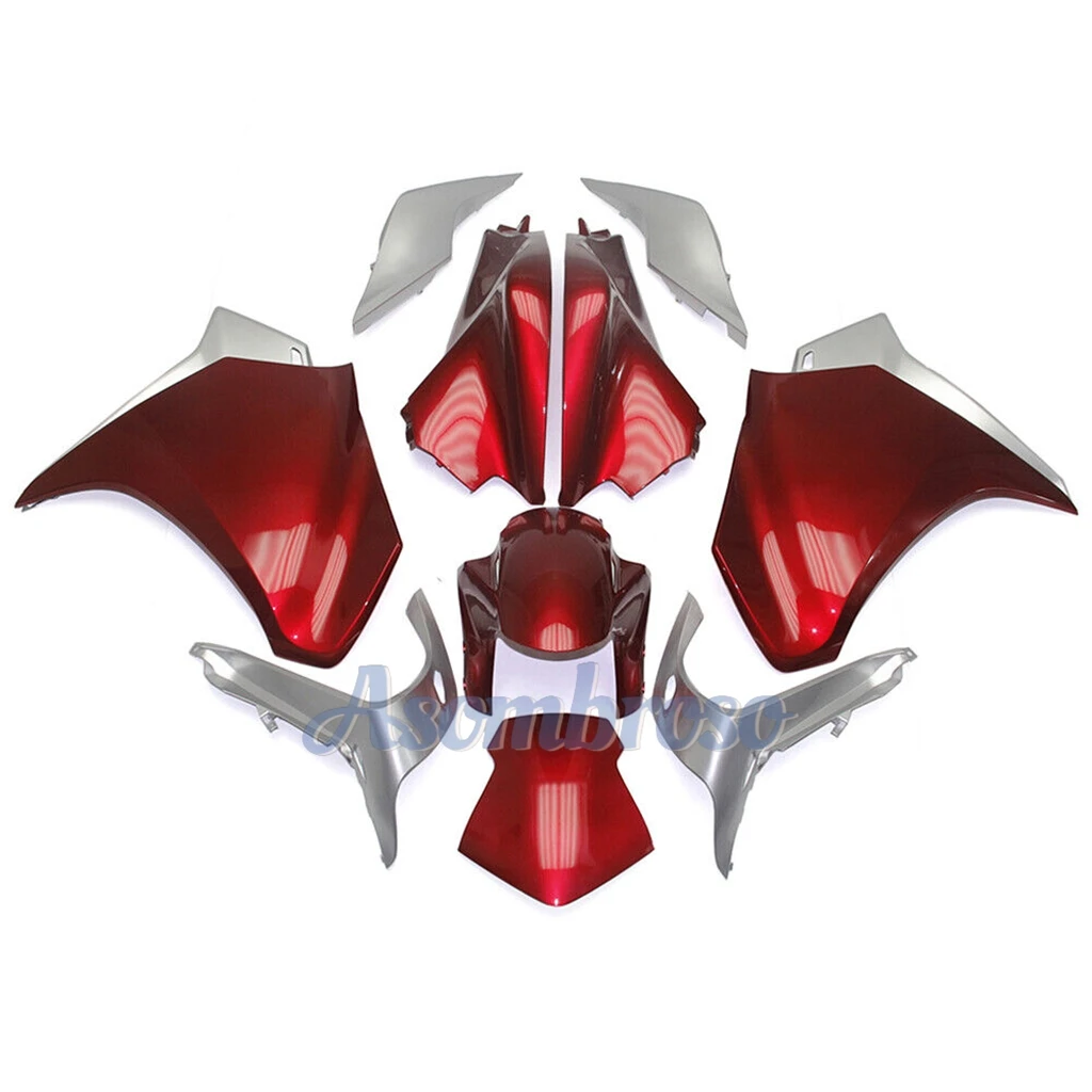 Superior Fairing kit Bodywork set for VFR1200 2010 2011 2012 2013 VFR 1200F Red Silvery Motorcycle Plastic Shell Fairings