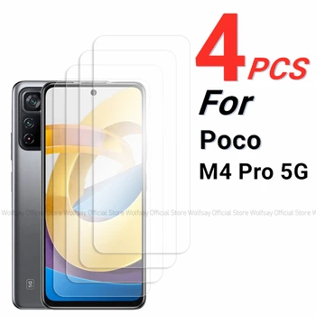 2/4 adet ekran koruyucu için Xiaomi Poco M4 Pro 5G temperli cam Xiaomi Poco M4 Pro 5G tam tutkal cam için Xiaomi Poco M4 Pro 5G