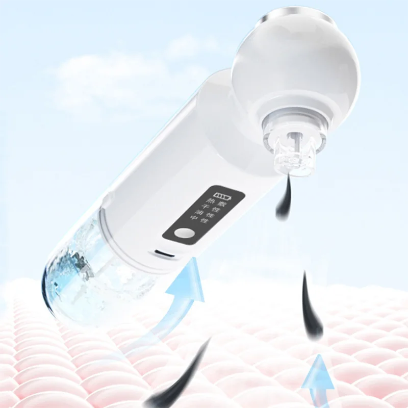 جهاز تجميل الفقاعات الصغيرة، منظف المسام الكهربائي، علاج حراري للوجه، إزالة الرؤوس السوداء للاستخدام المنزلي، مكنسة كهربائية محمولة #2