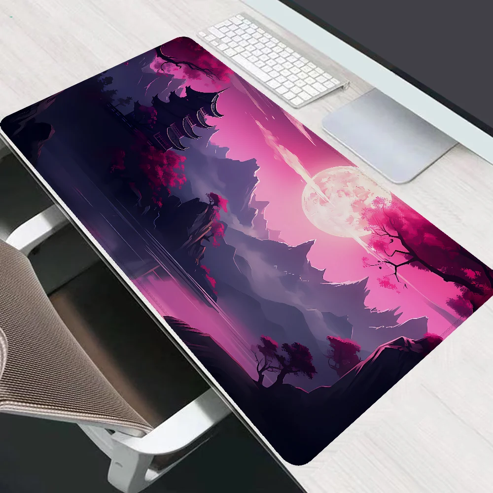 RIVER PAGODA Setup Gaming Accessories Extended Pad Computer Mat Mousepad Gamer 900x400 Desktops Mouse Mats Keyboard Desk Xxl Pc