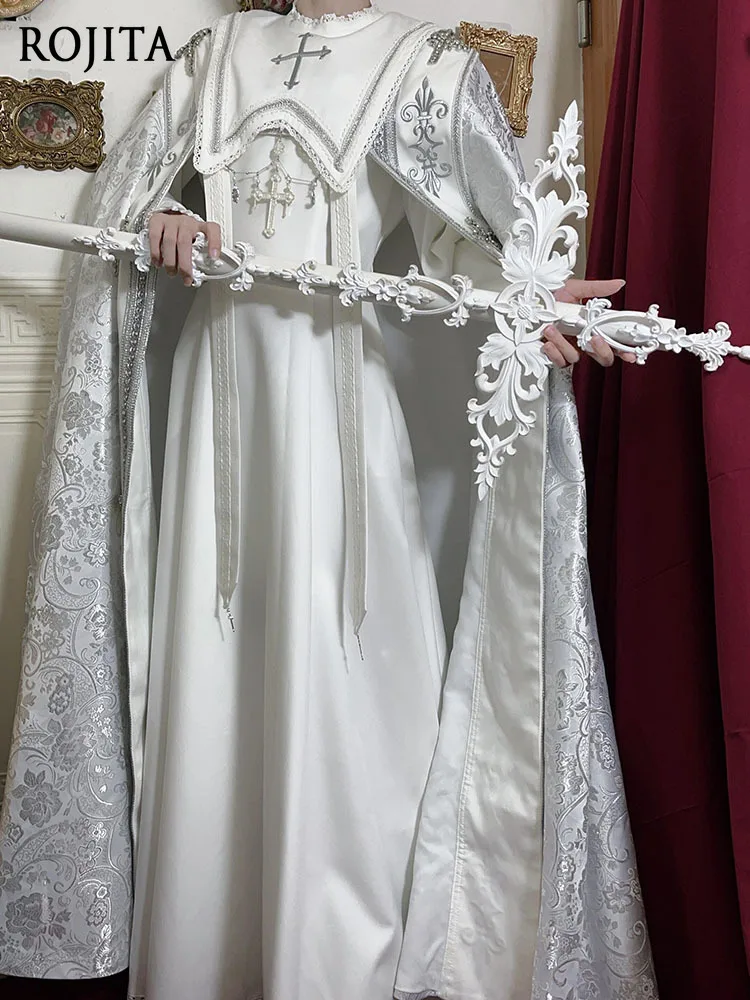 

Gothic Style Bubble Long Sleeve Nun Lolita Dress 2025 New Cape Luxurious Halloween Battle Robe Cosplay Costume