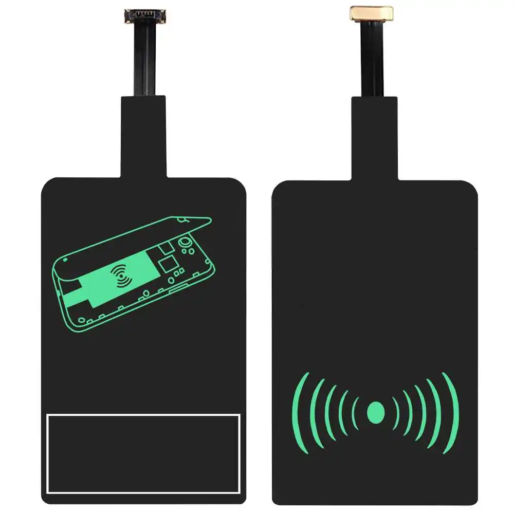 Wireless Charger Receiver Magic Tag Wireless Charger Charging Patch Module Chip for Micro USB Phone 1A 1000mAh Black