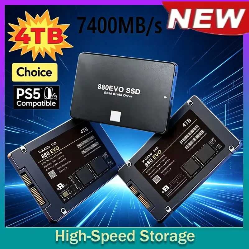 2026 New SSD 880 EVO 2TB 4TB Internal Solid State Drives Hard Disk SATA 3.0 MLC 2.5 Inches for Laptop Desktop PC PS4 PS5