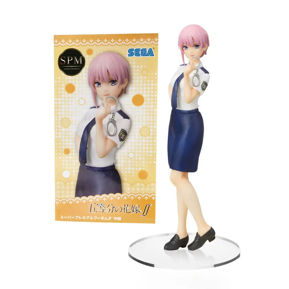 19cm The Quintessential Quintuplets Anime Figure Nakano Ichika Standing Position Holding Handcuffs Anime Model Toy