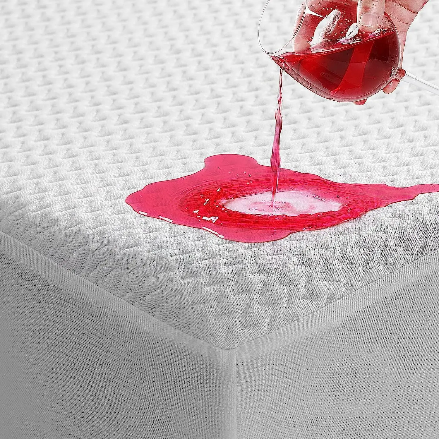 

100% Waterproof Mattr Protector California King Size, Breathable Cooling 3D Air Fabric Mattr Cover Smooth Soft Noisel Bed