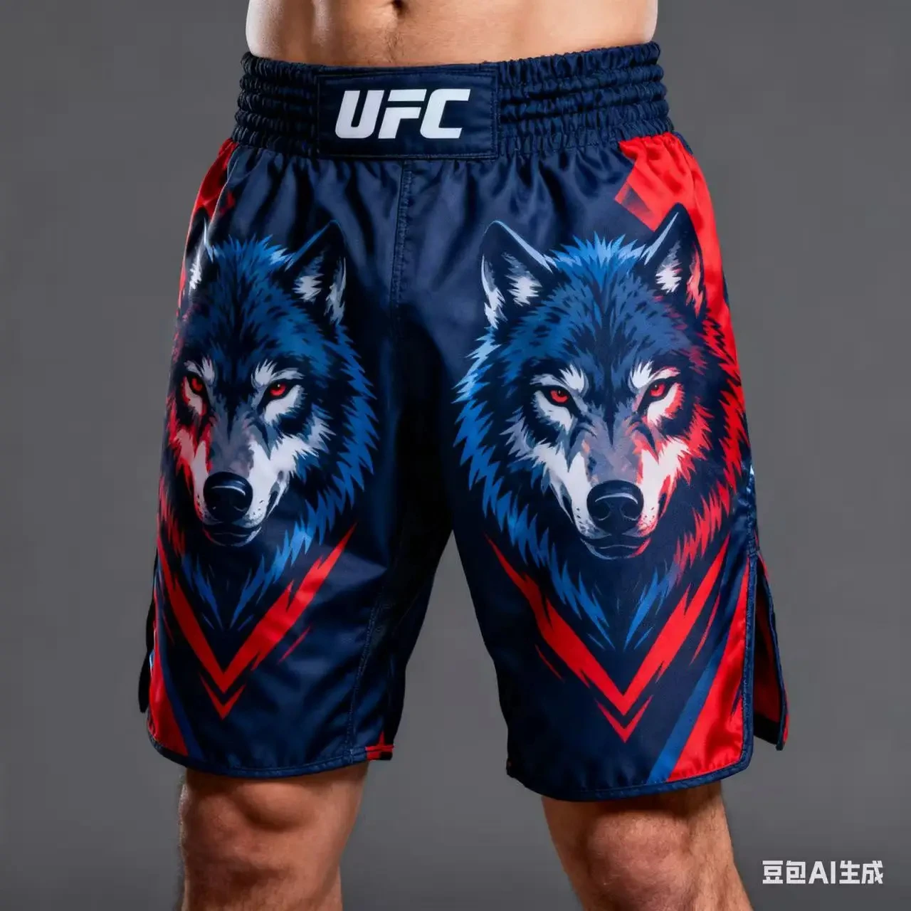 جديد الذئب الملك Khamzat Chimaev أعلى UFC MMA سراويل الملاكمة الرجال والنساء المتضخم تنفس سرعة التجفيف القتال السراويل الرياضية ﻿