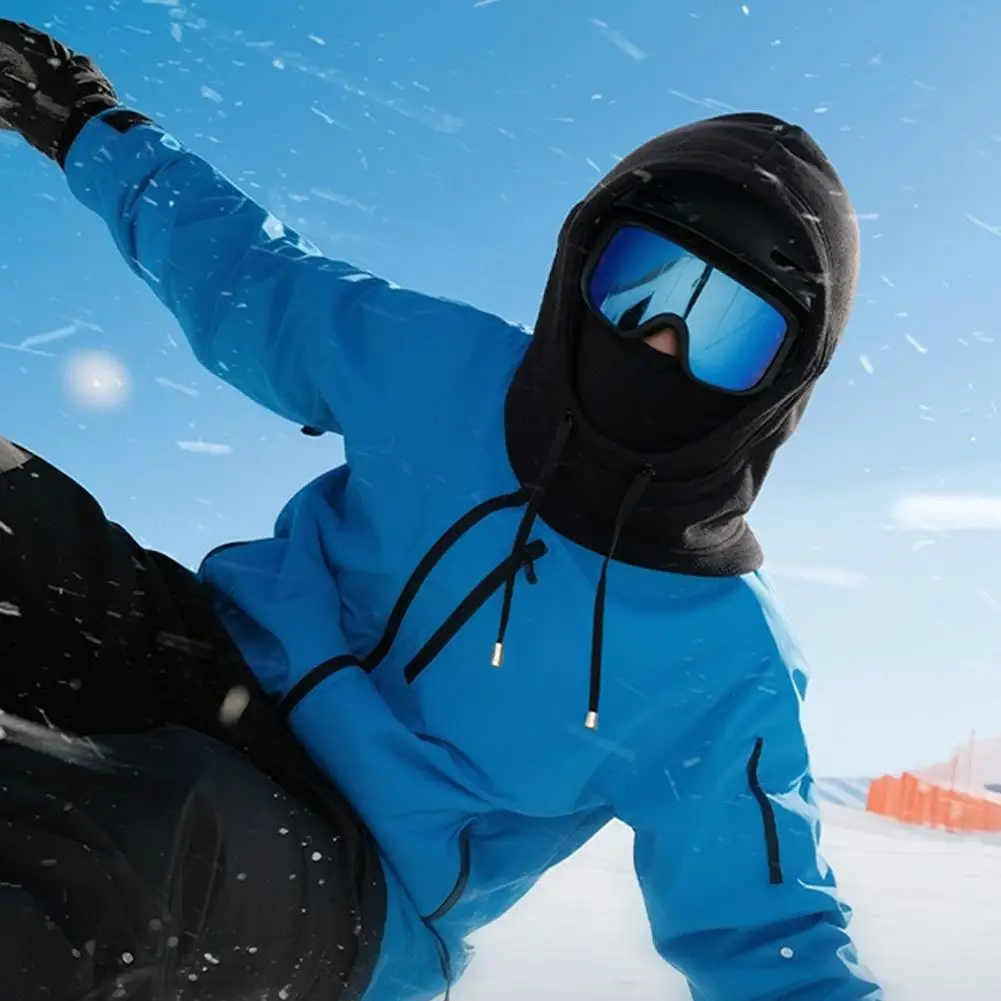 

Зимняя теплая шапка с маской и утеплителем для шеи, ветрозащитная Балаклава 3-в-1 для мужчин и женщин, защита от холодной погоды для езды на велосипеде B3J3