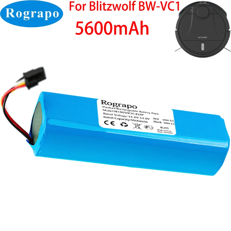 

New 14.8V 6800mAh 4S2P18650 Li-ion Robotic Battery For BlitzWolf BW-VC1 VC1 Robot Vacuum Cleaner Parts