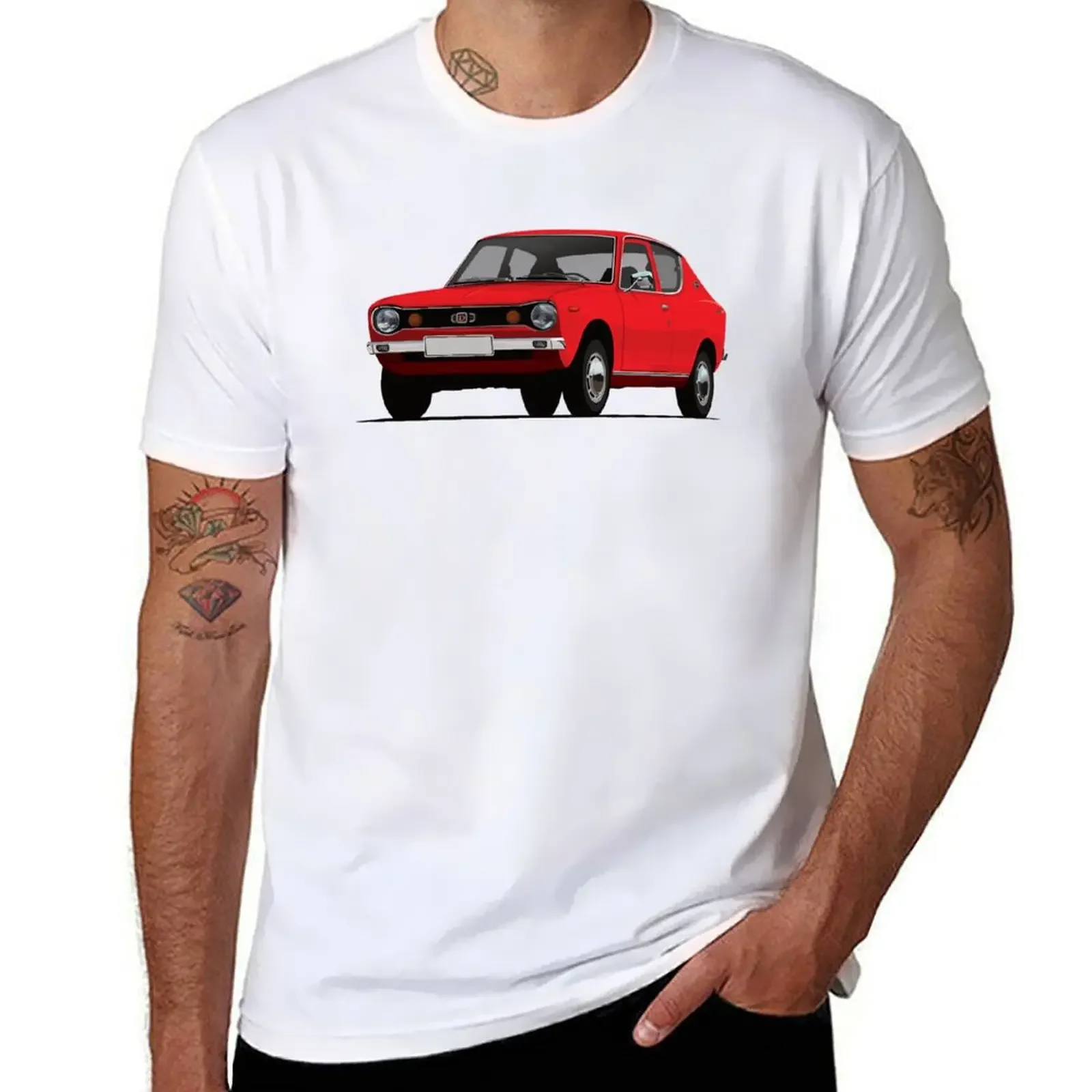 Datsun 100A, Cherry, E10 - red T-Shirt hot sale sweat oversized t shirts for men tshirts for mens designer clothing heavyweight