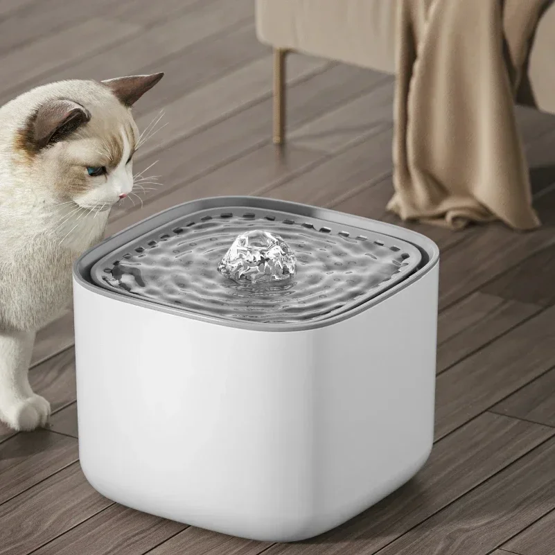 3L Automatic Cat Water Fountain with LED Light Recirculate Filter USB Electric Mute Water Feeder Pet Drinking Water Dispenser