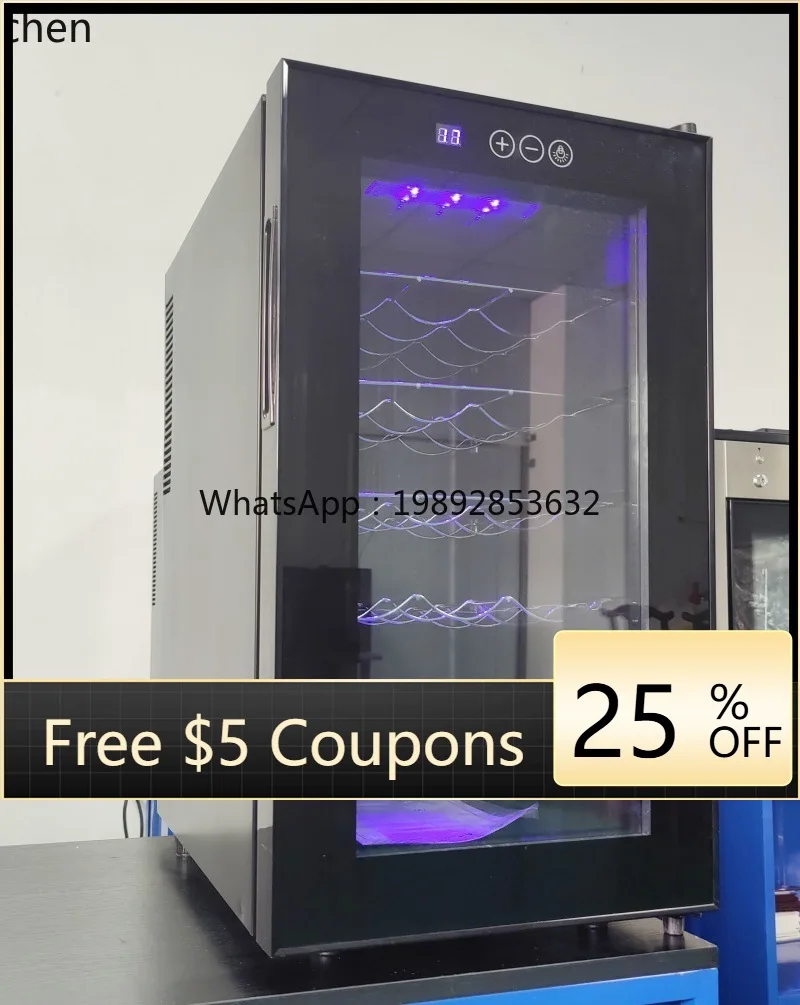 

18-Pack Red Wine Constant Temperature Wine Cabinet Refrigerator Electronic Air Cooling Refrigerated Cabinet